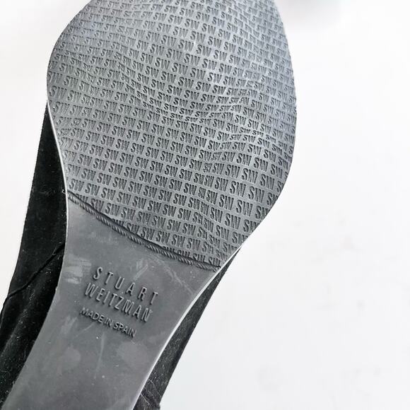 STUART WEITZMAN black 'Sidetrack' suede wedge ANKLE BOOTS - Picture 7 of 8
